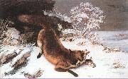Courbet, Gustave The Fox in the Snow oil on canvas